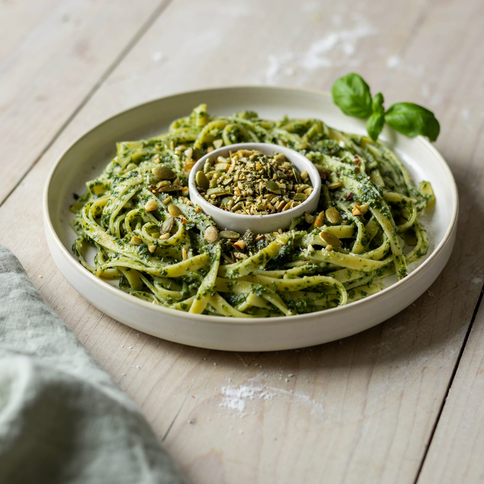 Pesto aux Graines de Courge, sur Pâtes – galerie 2