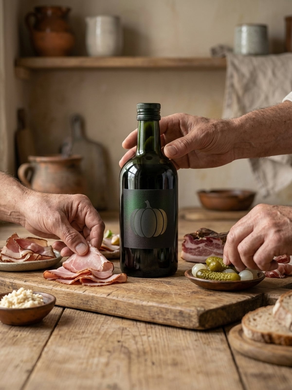 Assiettes froides : aspic, fromage et charcuterie