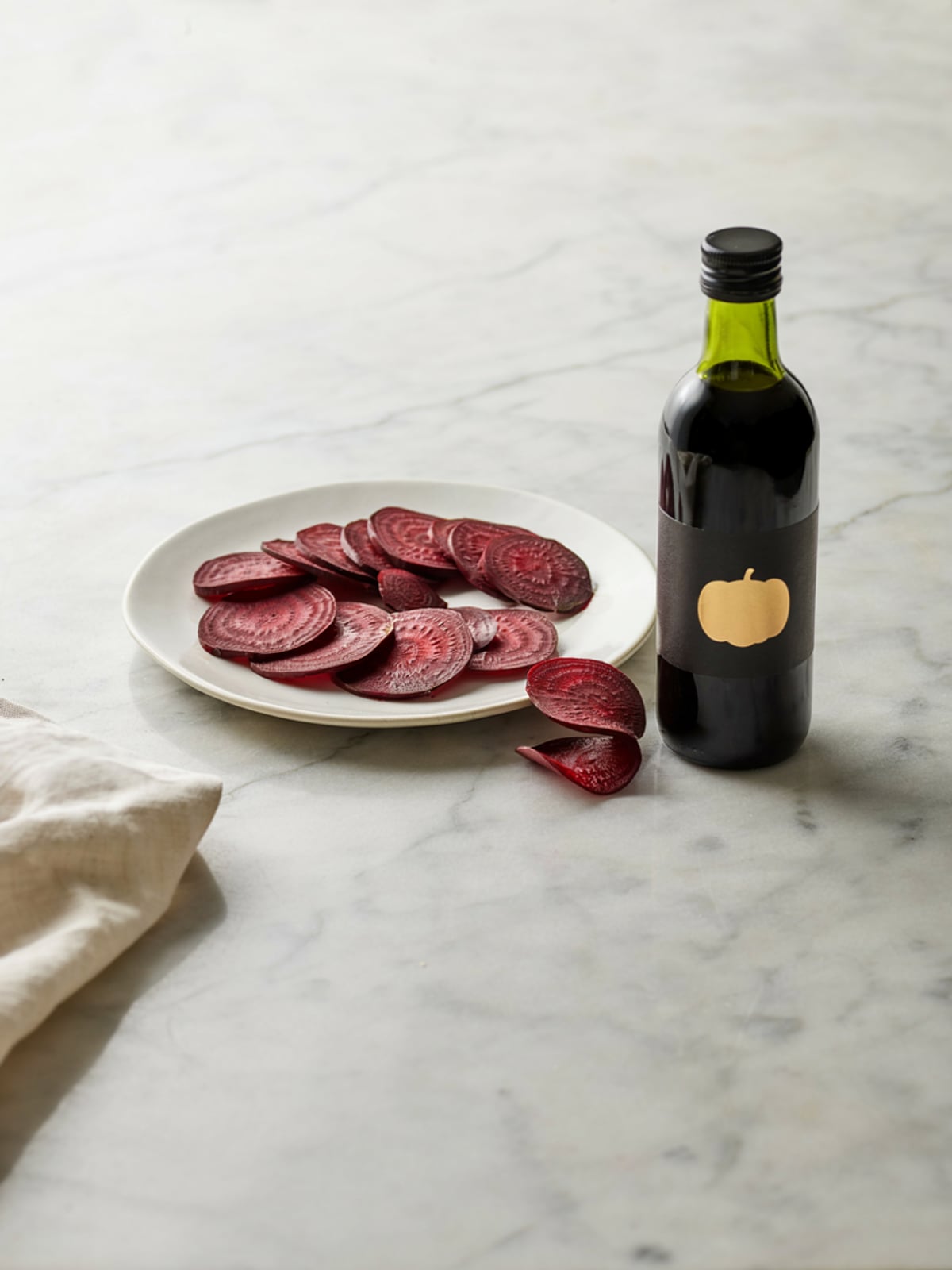 Carpaccio de betterave à l'huile de courge