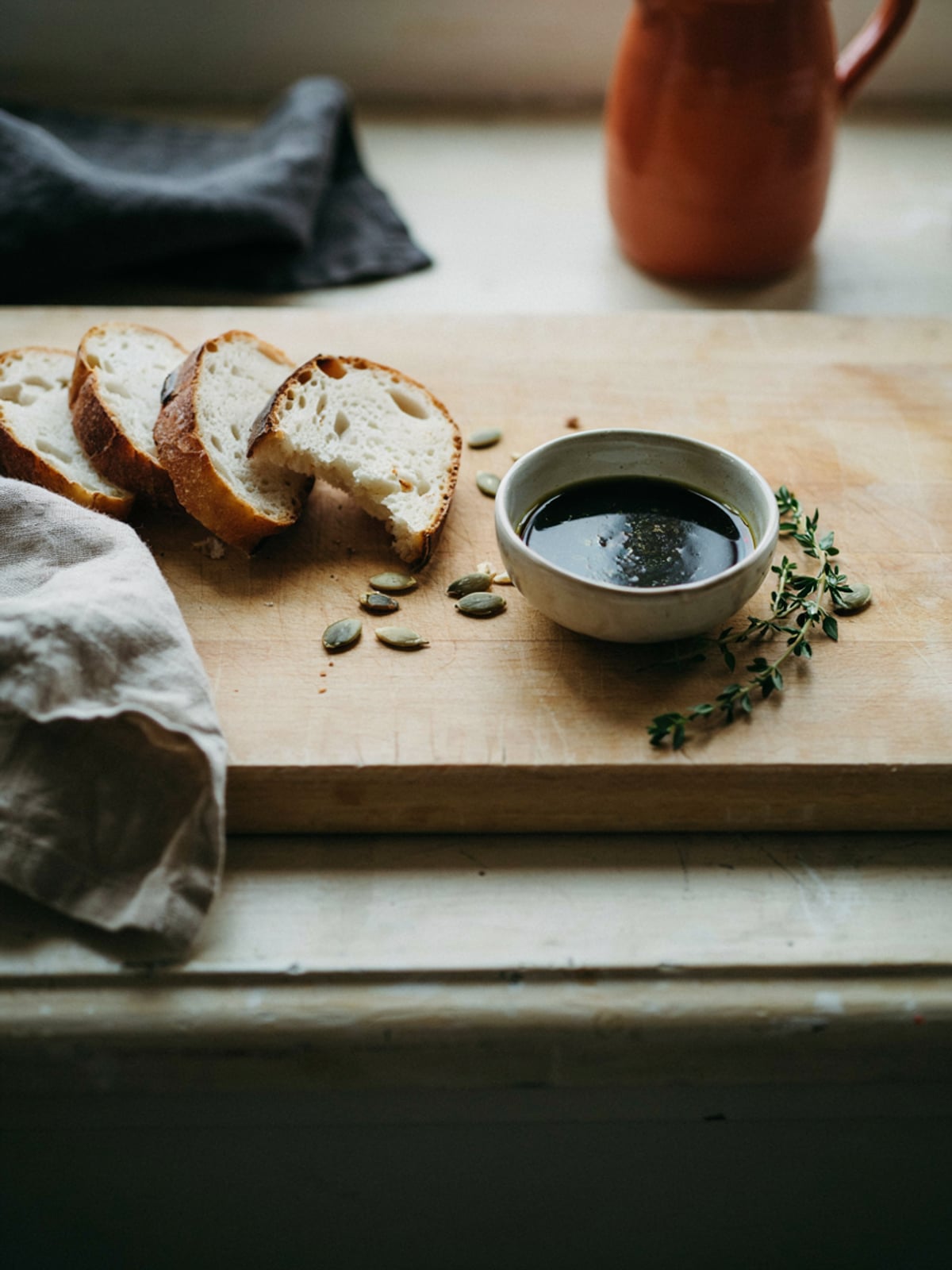 Dip à pain à l'huile de courge
