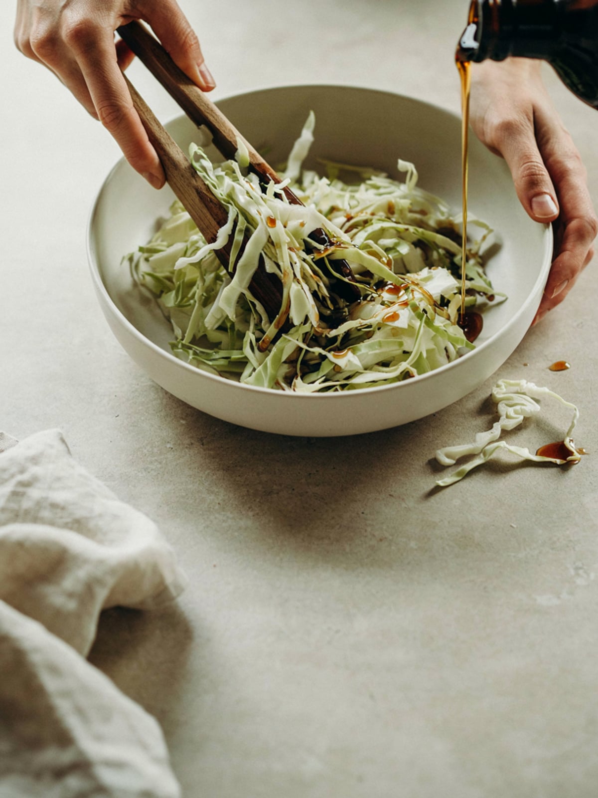 Salade de chou à l'huile de courge
