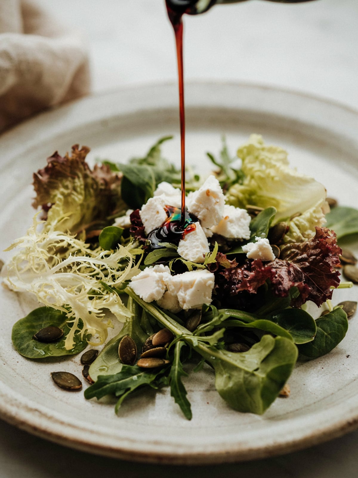 Salade de chèvre à l'huile de courge