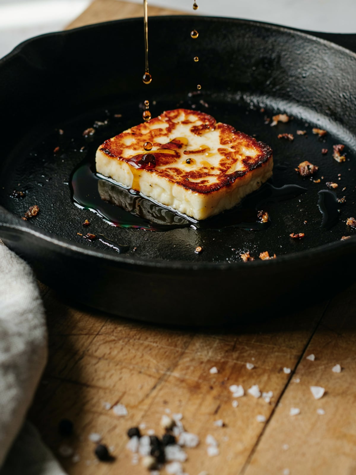 Fromage à griller à l'huile de courge