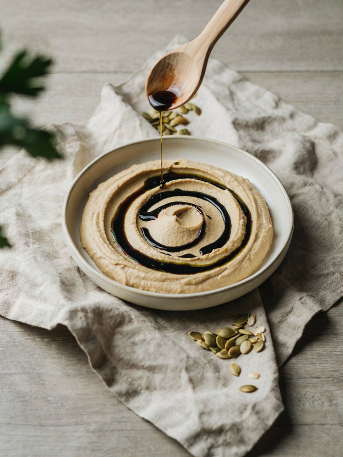 Houmous à l'huile de courge