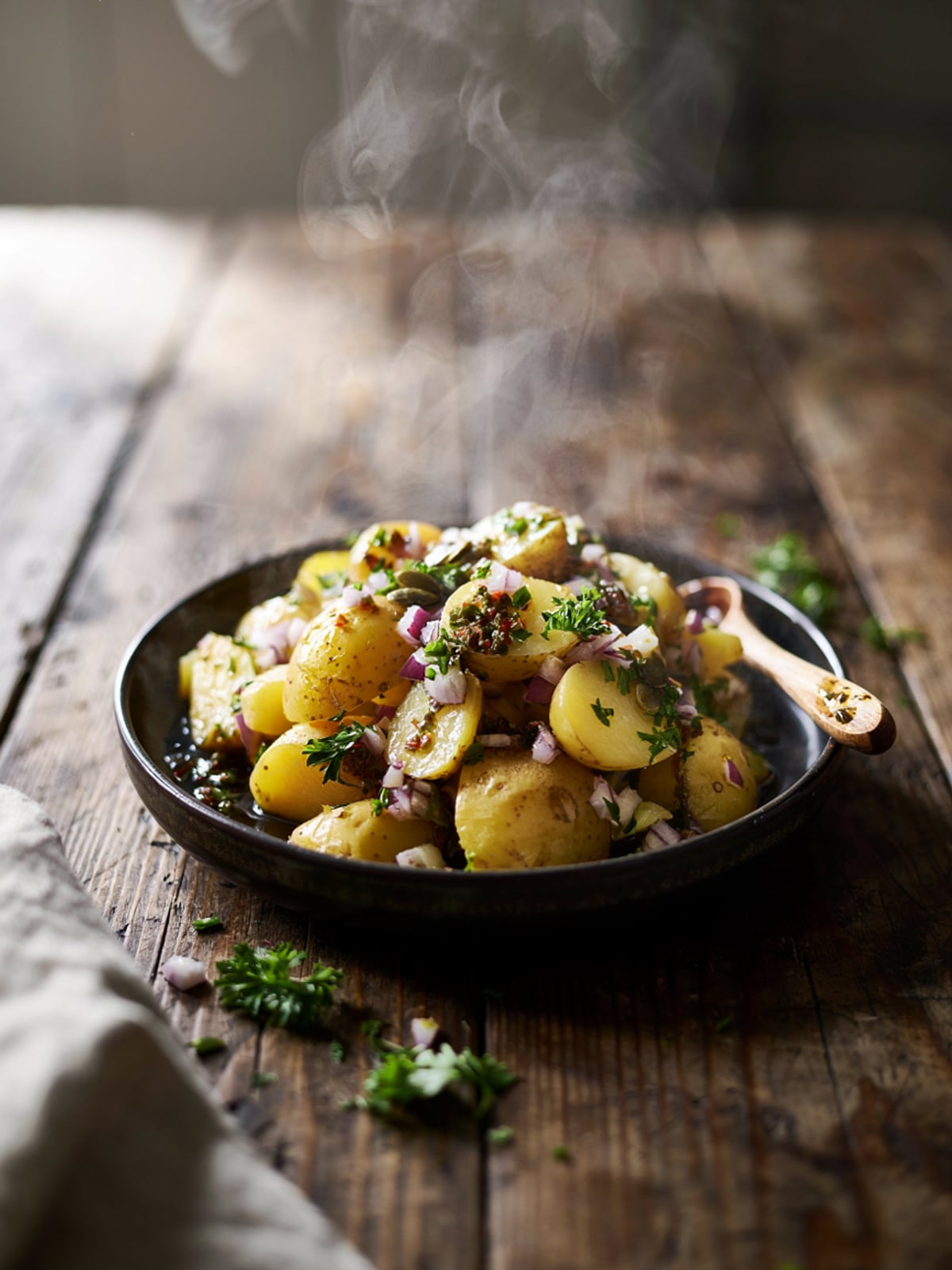 Salade de pommes de terre à l’huile de courge